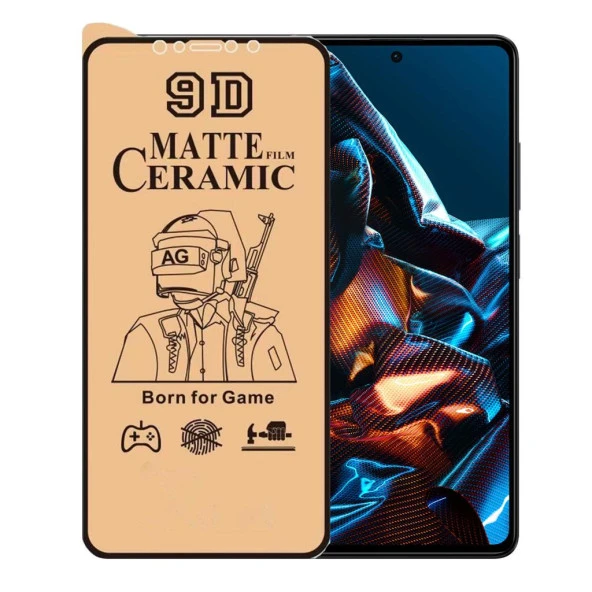 Poco X5 Pro ile Uyumlu Ekran Koruyucu 9D Mat Seramik Nano