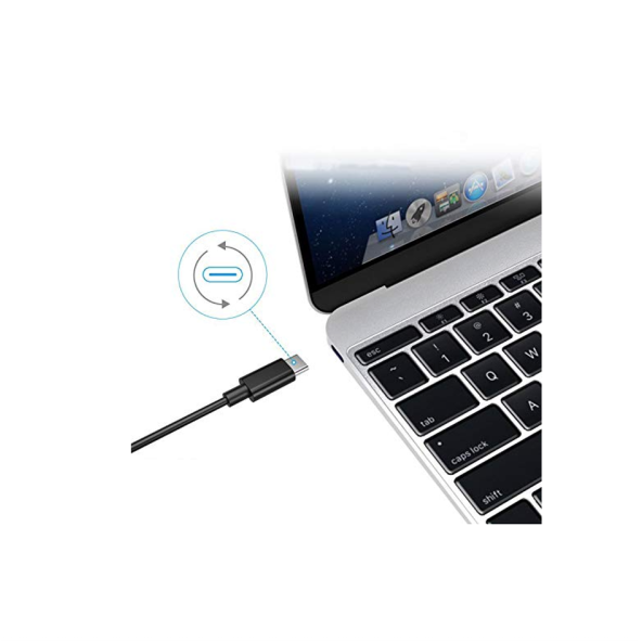 QASUL Type-C USB Şarj ve Data Kablosu - 3 Metre Siyah - Resim 4