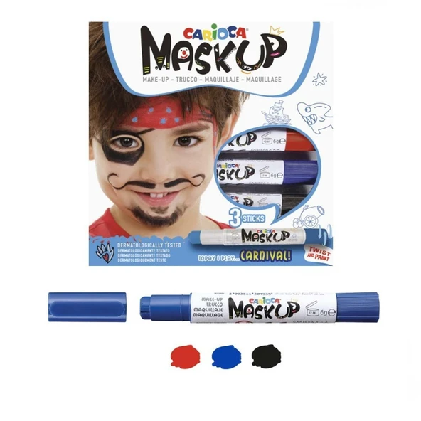 Carioca Mask Up Yüz Boyası 3 Renk Carnival ürün görseli 1