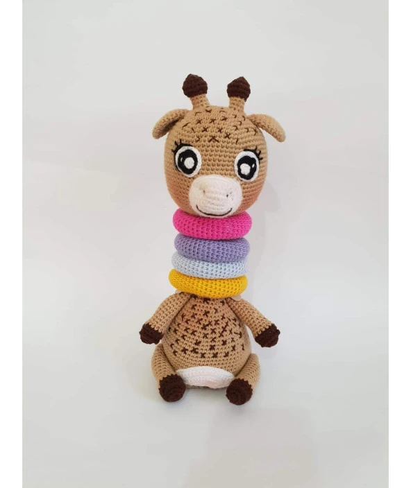 Eğitici Zürafa Amigurumi Organik Oyuncak ürün görseli 1