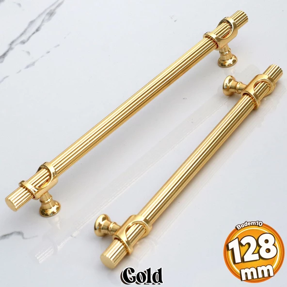 Arsin Altın Metal Kulp 128 mm-12.8 cm Mobilya Dolap Çekmece Mutfak Dolabı Kapak Kulpları Kulbu Kulpu ürün görseli 1