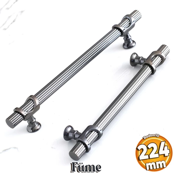 Arsin Füme Metal Kulp 224 mm-22.4 cm Dolap Mobilya Mutfak Kapak Çekmece Dolabı Kulpları Kulbu Kulpu ürün görseli 1