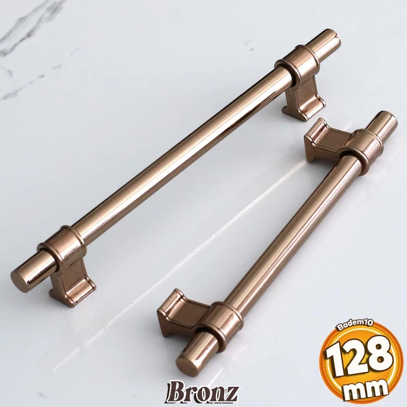 Hisar Bronz Metal Kulp 128 mm-12.8 cm Mobilya Dolap Mutfak Kapak Çekmece Dolabı Kulpları Kulbu Kulpu ürün görseli 1