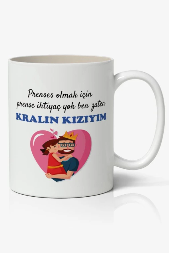 Prenses Olmak İçin Prense İhtiyacım Yok Ben Zaten KRALIN KIZIM Babalar Günü Baskılı Kupa Bardak Baskılı Kahve Kupa Bardak ürün görseli 1