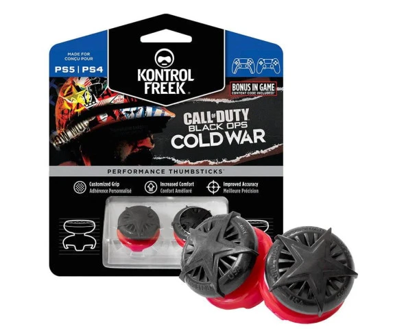 Cosmostech Kontrolfreek Call Of Duty Black Ops Cold War PS5/PS4 Uyumlu Analog Başlık Thumbsticks - Performans Yükseltici ve Koruyucu ürün görseli 1
