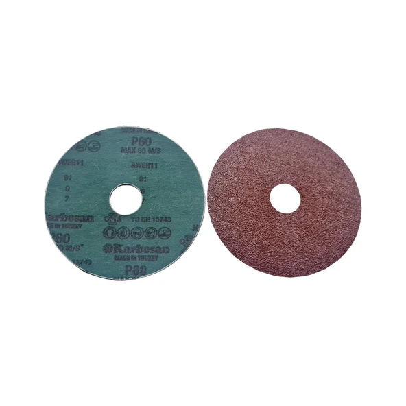 Karbosan AWER11 V115 60 Kum Vulkanize Fiber Zımpara | Dayanıklı ve Uzun Ömürlü Zımparalama | 10 ADET ürün görseli 1