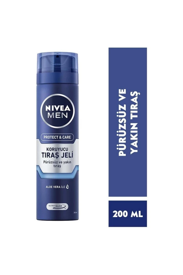 Men Protect & Care Tıraş Jeli 200ml Kuru Ciltler Için Pürüzsüz Tıraş ürün görseli 1