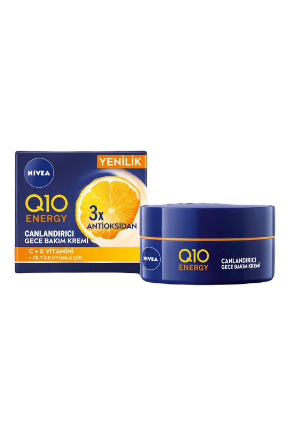 Q10 Energy 3x Antioksidan Canlandırıcı Gece Bakım Kremi C + E Vitamini ürün görseli 1