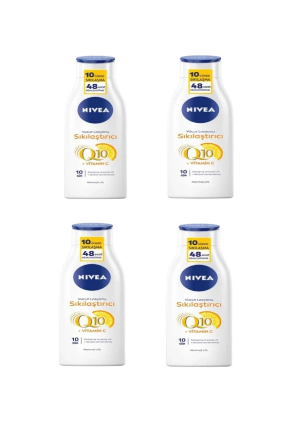 4 Adet Nivea Q10 250 ml Sıkılaştırıcı Vücut Losyonu vitamin C 10 Günde Sıkılaşma ürün görseli 1