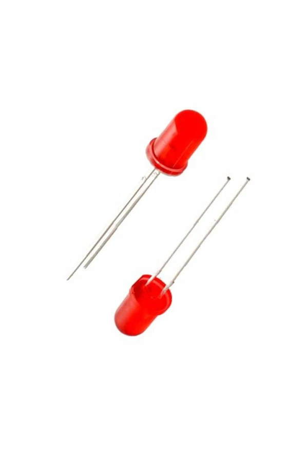 5 mm Kırmızı Led Paketi - 10 Adet ürün görseli 1