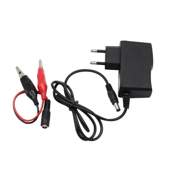 DC 12V 1A Priz Tipi Adaptör Soketli Krokodilli Öğrenci Deneylerine Uygun Güç Besleme Cihazı ürün görseli 1
