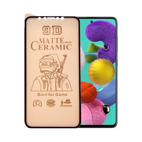 Samsung Galaxy A51 ile Uyumlu Ekran Koruyucu 9D Mat Seramik Nano Tam Kaplayan ürün görseli 1