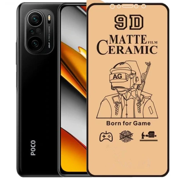 Poco F3 Uyumlu Ekran Koruyucu 9D Mat Seramik Nano Full Kavisli ürün görseli 1