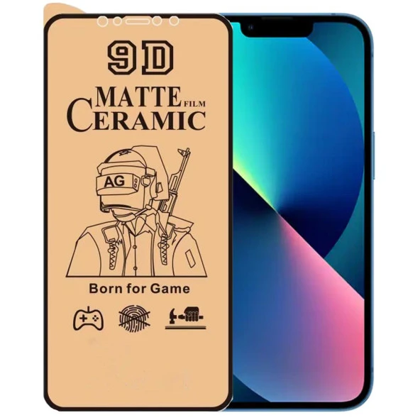 Apple iPhone 13 Ekran Koruyucu 9D Mat Seramik Nano Kırılmaz Cam ürün görseli 1