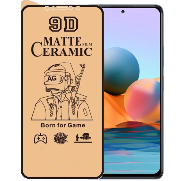 Xiaomi Redmi Note 10 Pro Uyumlu Ekran Koruyucu 9D Mat Seramik Nano Kırılmaz Cam ürün görseli 1