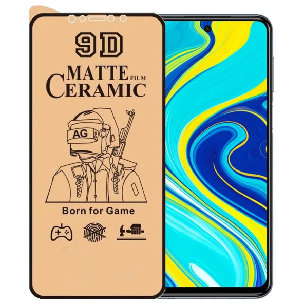 Xiaomi Redmi Note 9S Ekran Koruyucu 9D Mat Seramik Nano ürün görseli 1