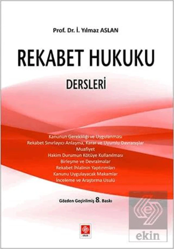 Rekabet Hukuku Dersleri Yılmaz Aslan ürün görseli 1