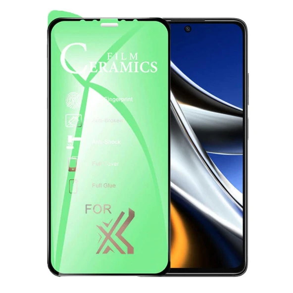 Poco X4 Pro Uyumlu Ekran Koruyucu 9D Seramik Nano Tam Kaplayan Kavisli ürün görseli 1