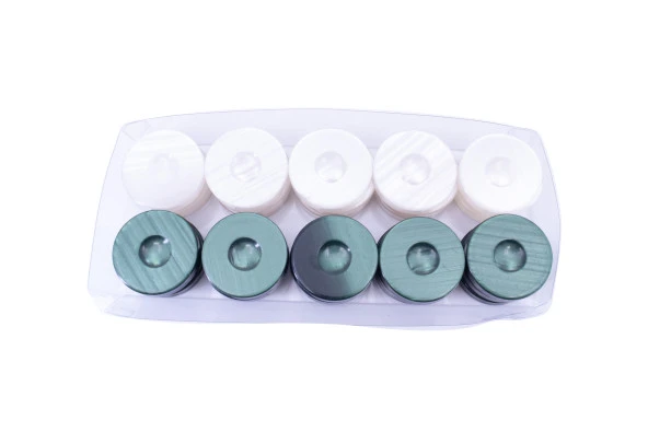 Sedefli Yeşil - Beyaz 35 mm Tavla Pulu 3,5 cm ürün görseli 1