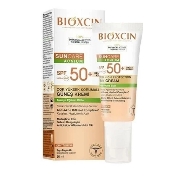 Bioxcin Sun Care Akneye Eğilimli Ciltler İçin Spf50+ Renkli Güneş Kremi 50 ml ürün görseli 1