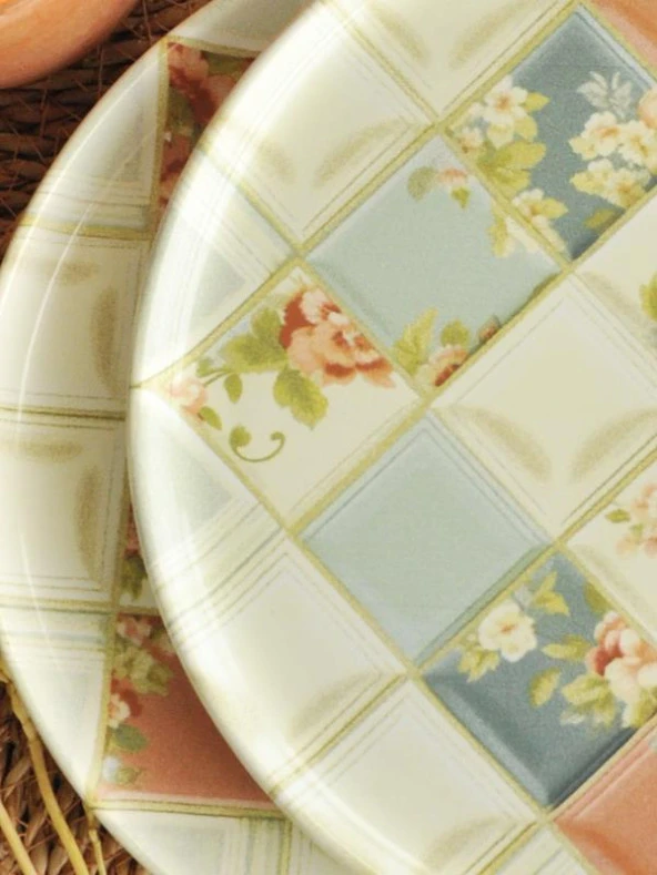 Dekor Dijital Mix 2 li Pasta Tabağı 22 cm - Resim 2