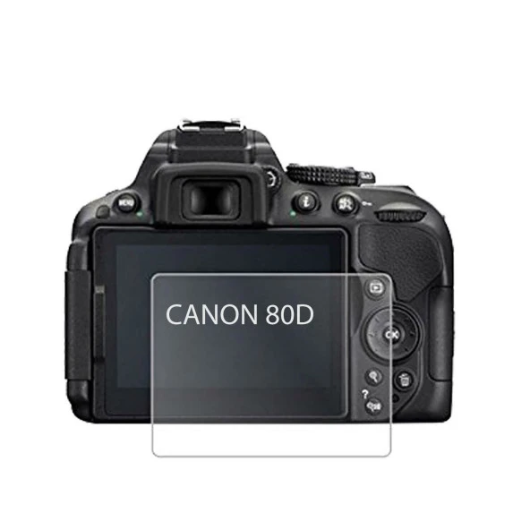 Cda Store Canon 80D Uyumlu 3 Adet Fotograf Makinesi Için Lcd Ekran Koruyucu Nano Jelatin ürün görseli 1