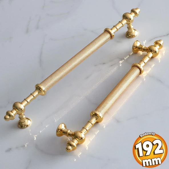 Ladin Altın Gold Metal Kulp 192 mm-19.2 cm Mobilya Mutfak Çekmece Dolabı Dolap Kapak Kulpları Kulbu ürün görseli 1