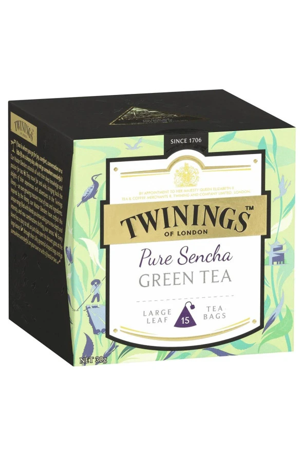 Twinings Pure Sencha Green Tea Bardak Poşet Çay 15 Adet ürün görseli 1