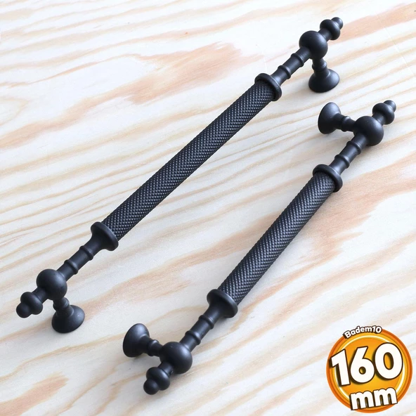 Ladin Siyah Metal Kulp 160 mm (16 cm) Mobilya Çekmece Mutfak Dolabı Dolap Kapak Kulpları Kulbu ürün görseli 1