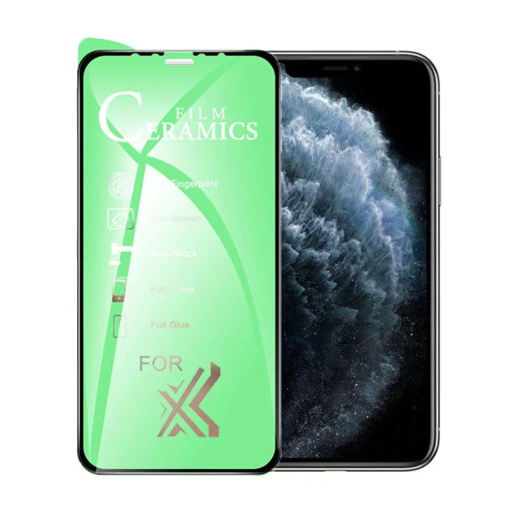 iPhone 11 Pro Uyumlu Ekran Koruyucu 9D Seramik Nano Tam Kaplayan Kavisli ürün görseli 1