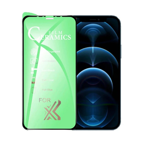 iPhone 12 Pro Max Uyumlu Ekran Koruyucu 9D Seramik Nano Tam Kaplayan ürün görseli 1