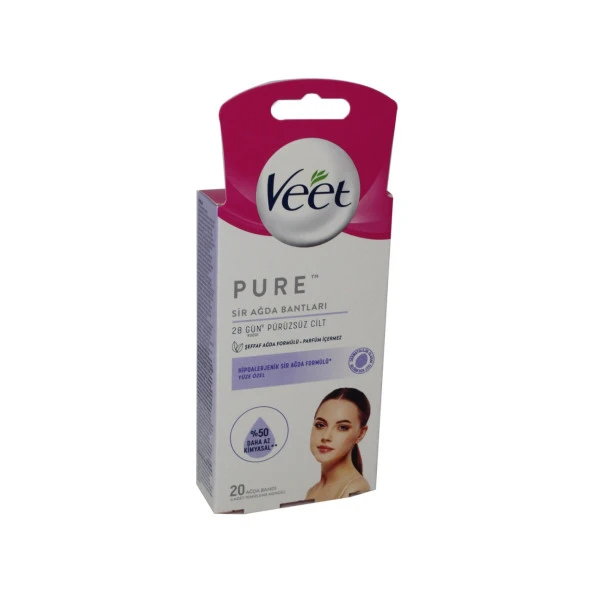Veet Pure Yüz Ağda Bandı 20'li ürün görseli 1
