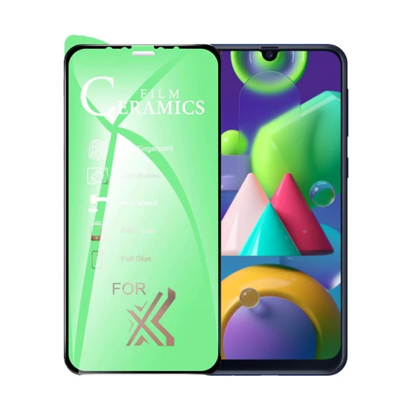 Samsung Galaxy M21 Uyumlu Ekran Koruyucu 9D Seramik Nano Tam Kaplayan Kavisli ürün görseli 1
