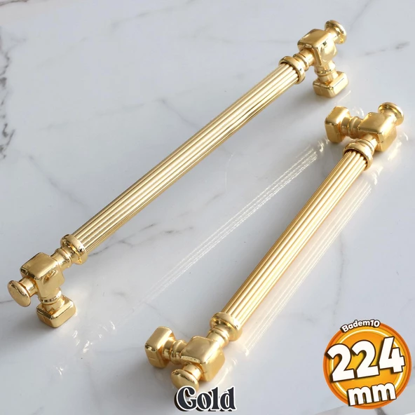 Talas Altın Çizgi Metal Kulp 224 mm 22.4 cm Mobilya Çekmece Mutfak Dolabı Dolap Kapak Kulpları Kulbu ürün görseli 1