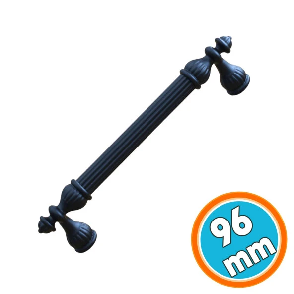 Mobilya Kulp Mutfak Dolabı Çekmece Dolap Kulpları Kapak Kulpu Kulbu Siyah 96 mm Metal ürün görseli 1