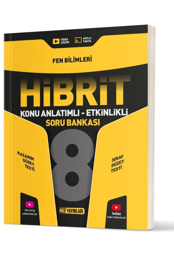 Hız 8. Sınıf Hibrit Fen Soru Bankası ürün görseli 1