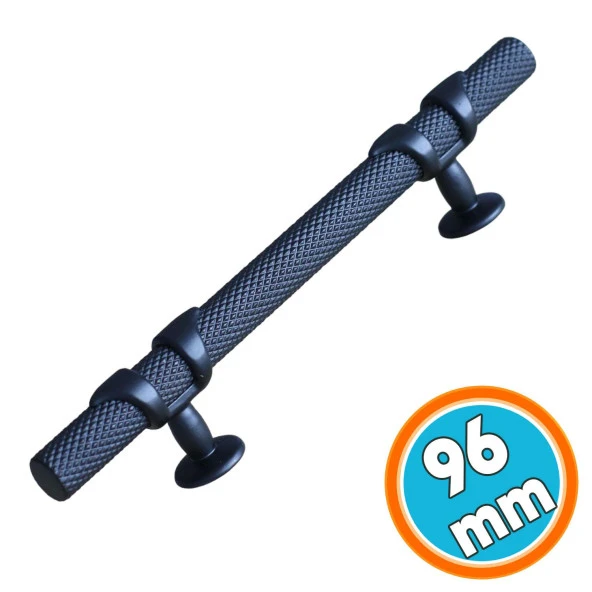Metal Kulp Mobilya Çekmece Mutfak Kapak Dolap Kulpları Dolabı Kulbu Kulpu 96 mm Mat Siyah ürün görseli 1
