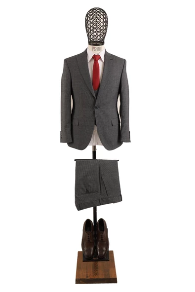 Yelekli Takım Elbise Slim Fit - Resim 9