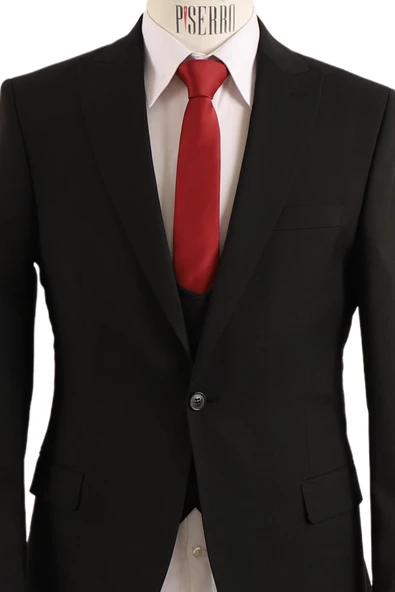 Yelekli Takım Elbise Slim Fit - Resim 4