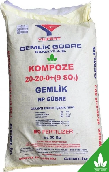Gemlik 20 20 0 Kompoze Gübre 25 Kg ürün görseli 1