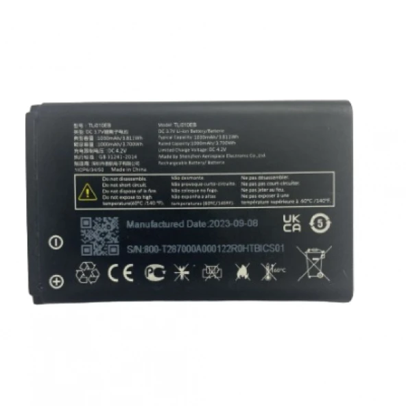 TCL T302D PİL BATARYA TLİ010EB 1000 mAh ürün görseli 1
