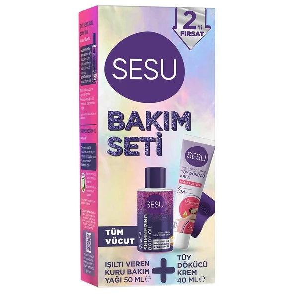 Sesu Tüy Dökücü krem Ve Yağ Krem 40 ml Yağ 50 ml Hassas Cilt ürün görseli 1