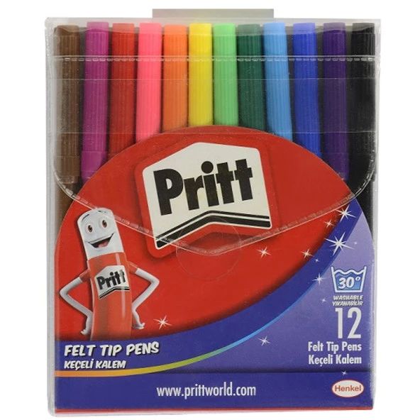 Pritt Keçeli Boya Kalemi 12 Renk 1687976 ürün görseli 1