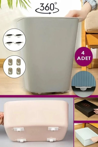 Mithra Life 4 lü Döner Tekerlekli Eşya Kaydırma Aparatı MIT1072 ürün görseli 1