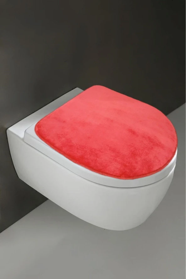 Klozet Kapak Örtüsü Ultrasoft Düz Kırmızı ürün görseli 1