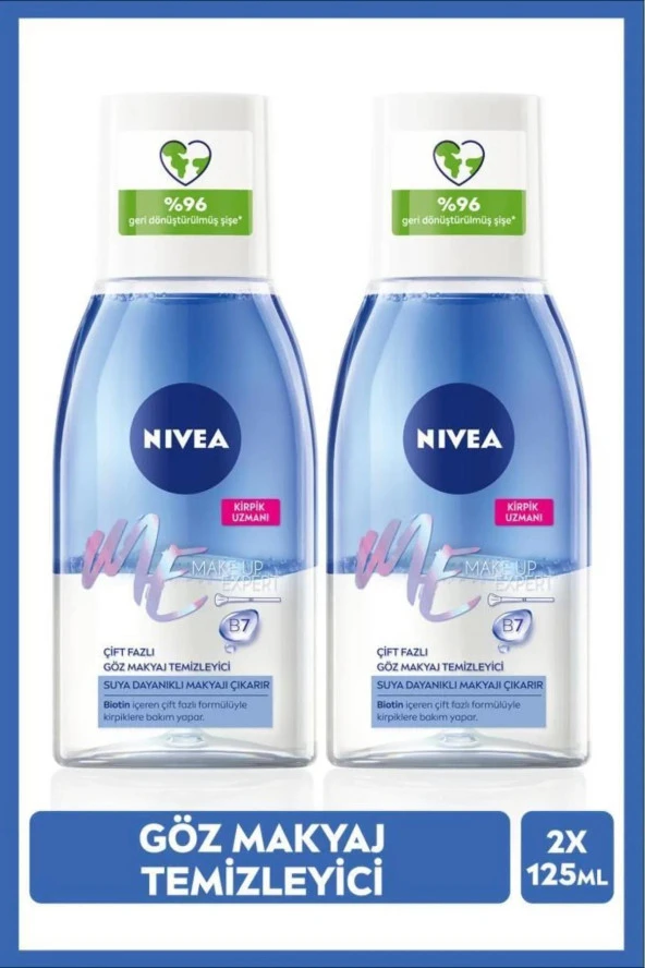 Nivea Çift Etkili Göz Makyaj Temizleyici 125 Ml + 125 Ml ürün görseli 1