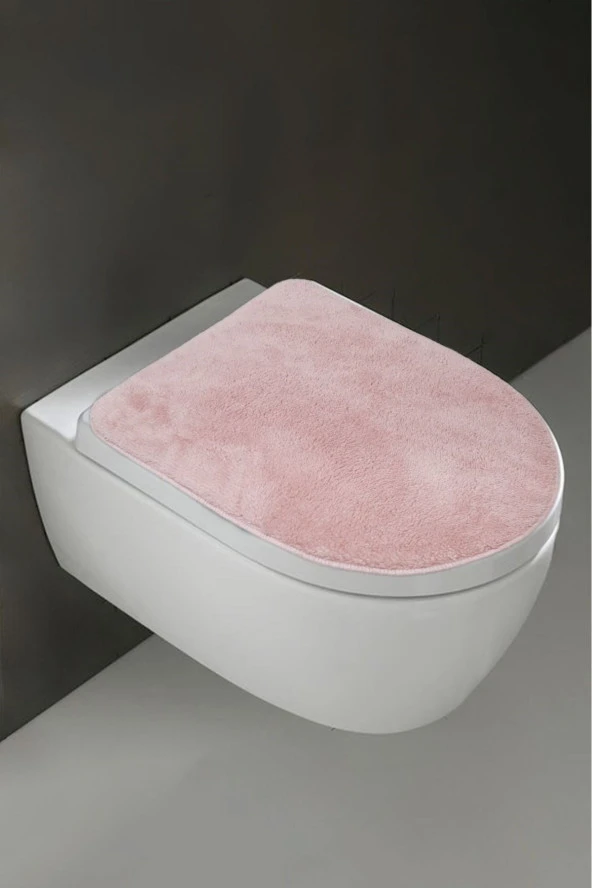 Klozet Kapak Örtüsü Ultrasoft Düz Pembe ürün görseli 1