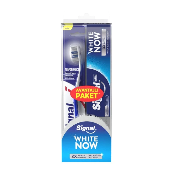 Signal White Now Diş Macunu Original + 75 ml Diş Fırçası Performans ürün görseli 1