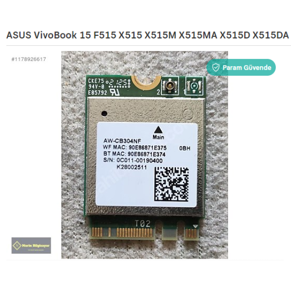 ASUS VivoBook 15 F515 X515 X515M X515MA X515D X515DA WİFİ ürün görseli 1