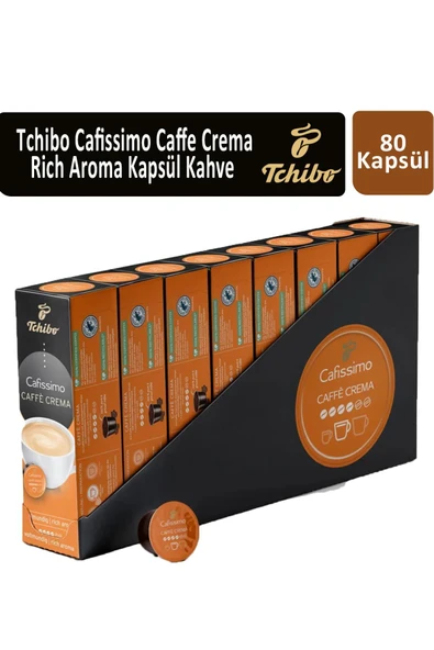 Tchibo Cafissimo Caffe Crema Rich Aroma 80 Adet Kapsül Kahve - Avantajlı Paket ürün görseli 1